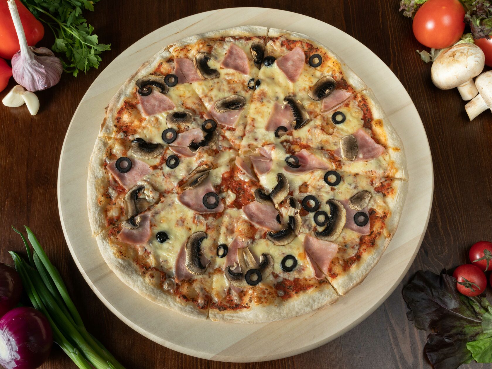 Ветчина с грибами