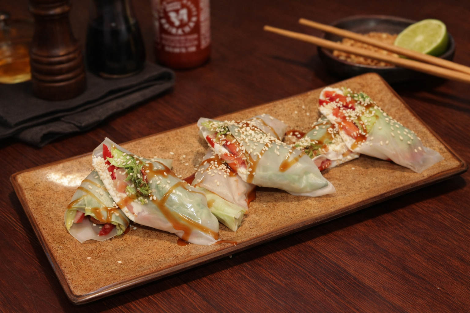 Тайские рулетики с креветками